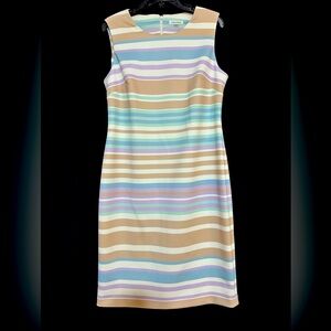 Calvin Klein Multicolor Striped Midi Dress